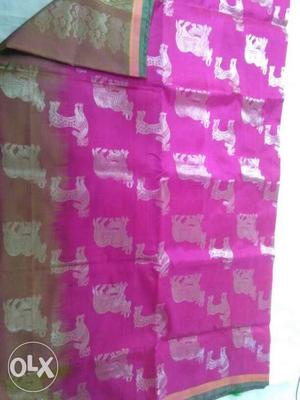 Pink And Gray Animal Printed Dupatta Shawl