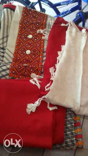 Red And White Textiles