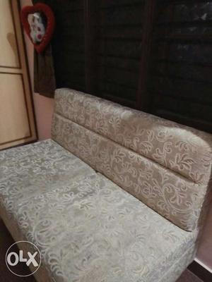 Two seater sofa best condition light green