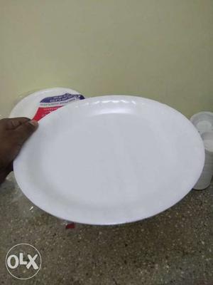Use and throw plastic plates and plastic cups