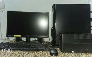 Black AOC Computer Set-up