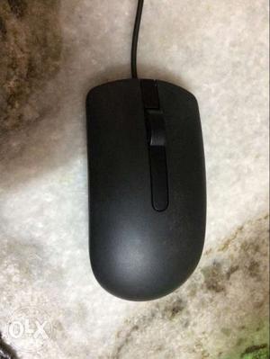 Black And Grey Corded Computer Mouse
