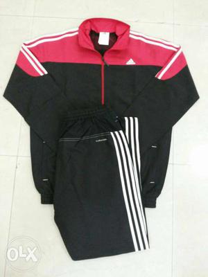 Black And Red Adidas Tracksuit