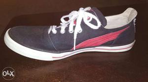 Black And Red Puma Low-top Sneaker {Used - but in good