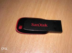 Black And Red SanDisk Flash Drive