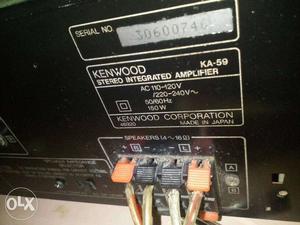 Black Kenwood Stereo Integrated Amplifier