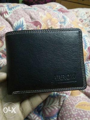 Black Leather Arrow Bi-fold Wallet ordered from USA genuine