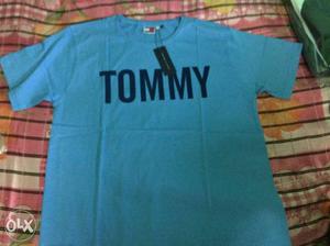 Blue Tommy Hilfiger Crew-neck T-shirt