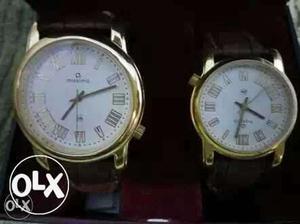 Brand new Maxima couple watch set Leather strap
