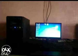 Core2duo processor,320gb harddisk,2gb ram with lcd monitor