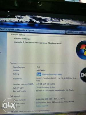Dell , i3 1zn 4gb 320hdd 15.6 led