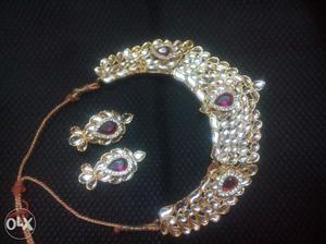 Dulhan set / pure kundan stone necklace