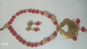 Gold And Red Necklace