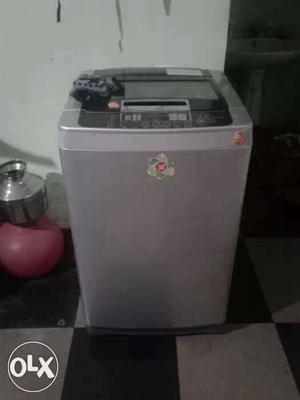 Gray And Black Top-load Washer