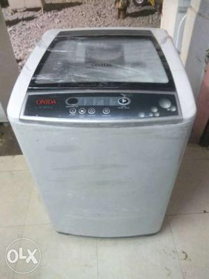Grey And Black Top-load Washing Machine