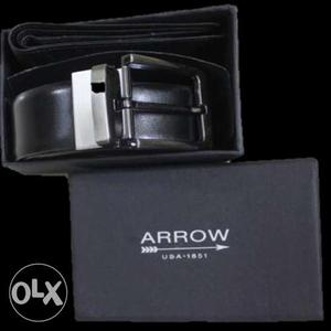 New Black Arrow Leather Belt and wallet