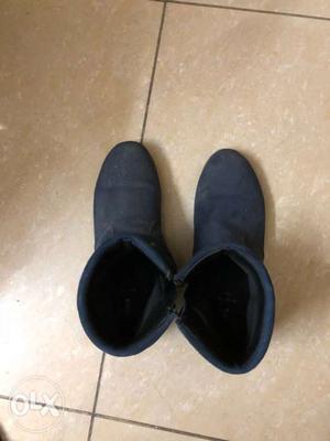 Pair Of Blue Suede Boots