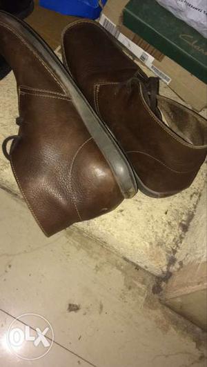 Pair Of Brown Leather Desert Boots