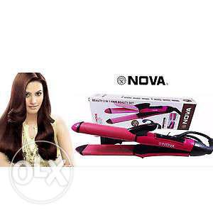 Red Nova Corded Hair Straightener With Box