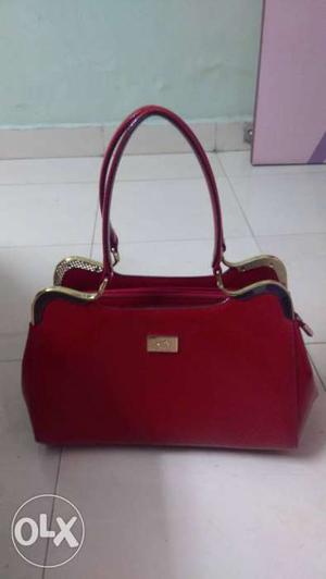 Rosetta Handbags Leather Red Colour