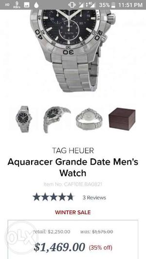 Tagheuer watch Chan type 2 years used