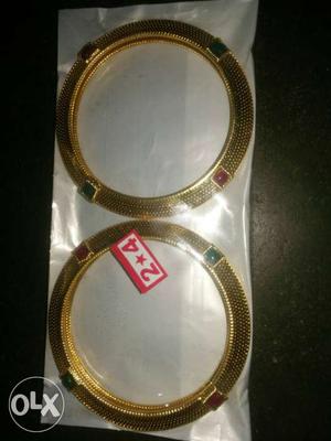 Two Gold-colored Bangles Pack