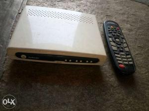 White TV Box With Remote hatway