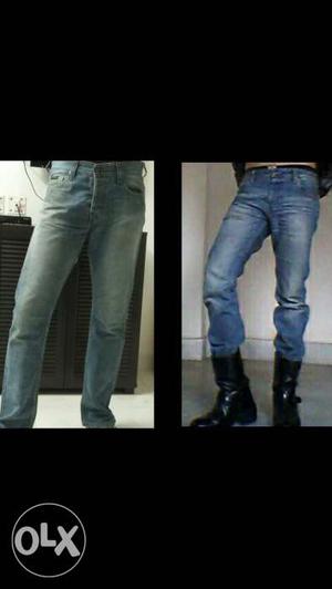 Woodland blue jeans & animported greenish blue jeans