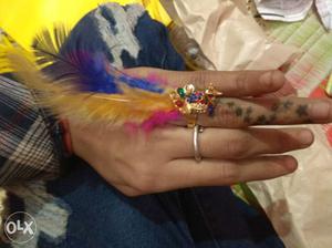 feather ring..party wear...and it's