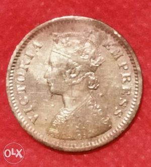 Antique " 1/2 Pice Victoria Empress " coin.