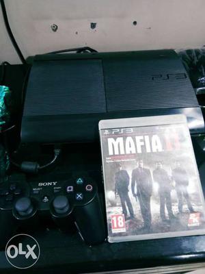 Black Sony PS3 Console With Controller And Game Case