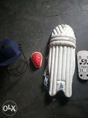 Cricket batting pad,helmet, elbow pad,elguard
