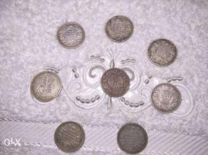 Old Anna silver coins