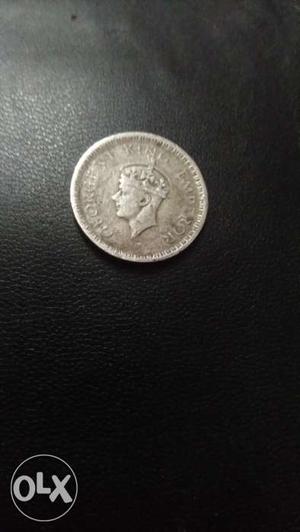 Old coin, George vi king emperor, silver coin