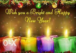 Wish You A Bright And Happy Year! Overlay Text