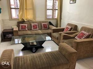 5 seater comfortable sofa set with a 2 seater.