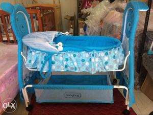 Baby's Blue And Multicolored Baby Thug Cradle