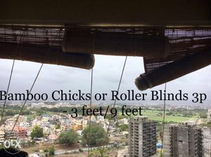 Bamboo chik or roller blinds or outdoor curtain