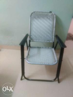 Folding chair(iron) with knitted nylon seat and