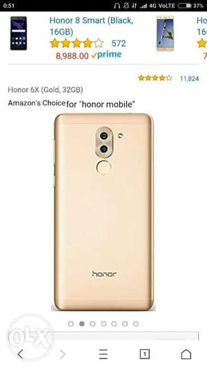 Honor 6x 3gb 32 gb internal dual camera new phone