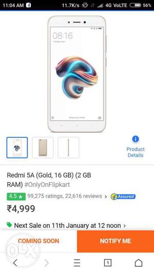 I want to buy sealed pack mi redmi 5a 2/16 if any