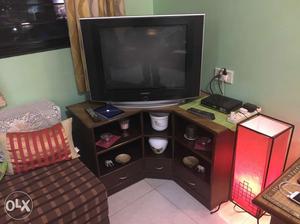 L shape wooden TV stand/ corner table