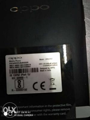 Oppo a71 sell urgent 4month old