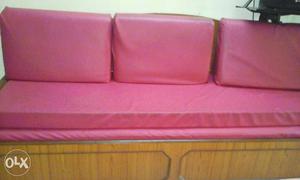 Pink Fabric 2-seat Sofa