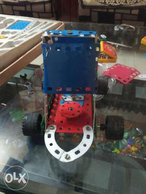 Red And Blue Metal Car Toy