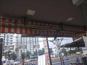 Red And White Striped Awning