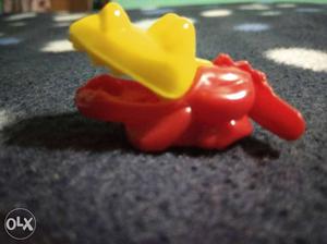 Red And Yellow Dinosaur Plastic Toy