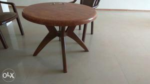 Round Plastic Table Brown