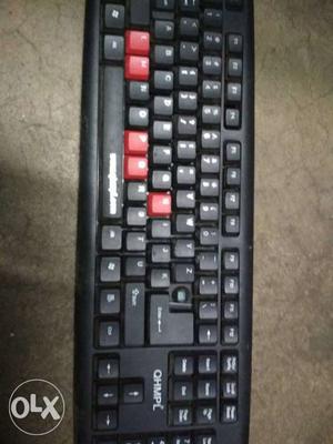 Black And Red Computer Keyboard