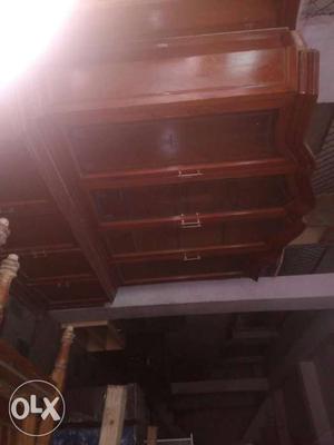 Brown Wooden 4-drawer Chest Dresser